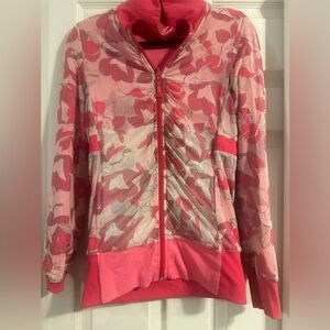 Lululemon Pink Floral Raja Track jacket size small
